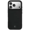 Mercedes Mer008871 Leather Mesh with Bow Line MagSafe telefono dėklas iPhone 18 Pro / 17 Pro, juodos spalvos
