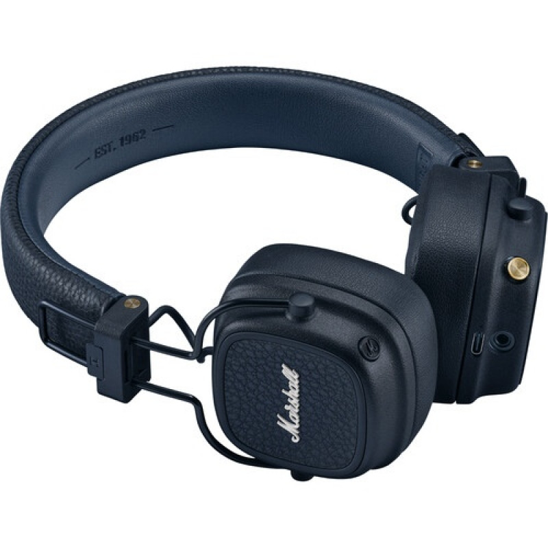 Marshall Major V belaidės ausinės, Bluetooth 5.3, tamsiai mėlynos