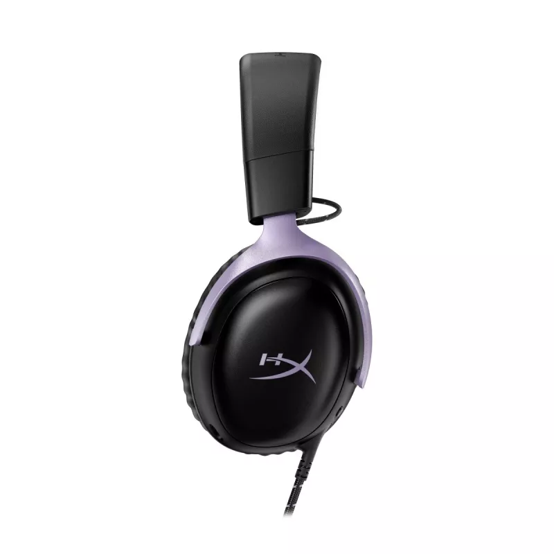 HyperX Cloud III ausinės žaidėjams, juodos ir levandų spalvos