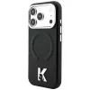 Karl Lagerfeld KF003258 Grained Embossed Ring & Kameo Logo MagSafe telefono dėklas iPhone 18 Pro Max / 17 Pro Max, juodos spalvos
