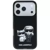 Karl Lagerfeld KF003184 Smooth Karl & Choupette Bodies Sketch MagSafe apsauginis dėklas iPhone 18 Pro Max / 17 Pro Max, juodas