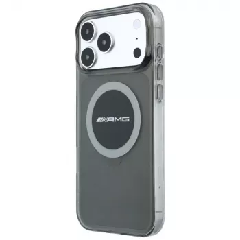 Mercedes AMG00120 AMG IML Transparent Bicolor Block MagSafe dėklas telefonui iPhone 18 Pro Max / 17 Pro Max, juodas/pilkas