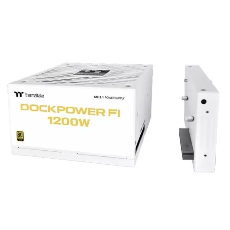 Thermaltake TT Dockpower FI 1200W Snow kompiuterio maitinimo šaltinis, 1200 W, 80 PLUS Gold, modulinis, baltas