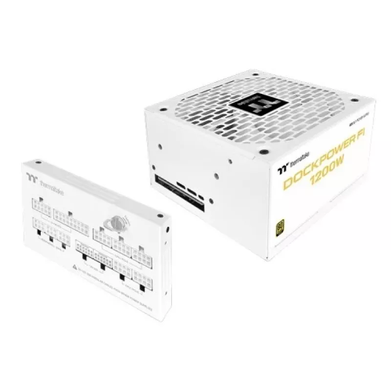 Thermaltake TT Dockpower FI 1200W Snow kompiuterio maitinimo šaltinis, 1200 W, 80 PLUS Gold, modulinis, baltas