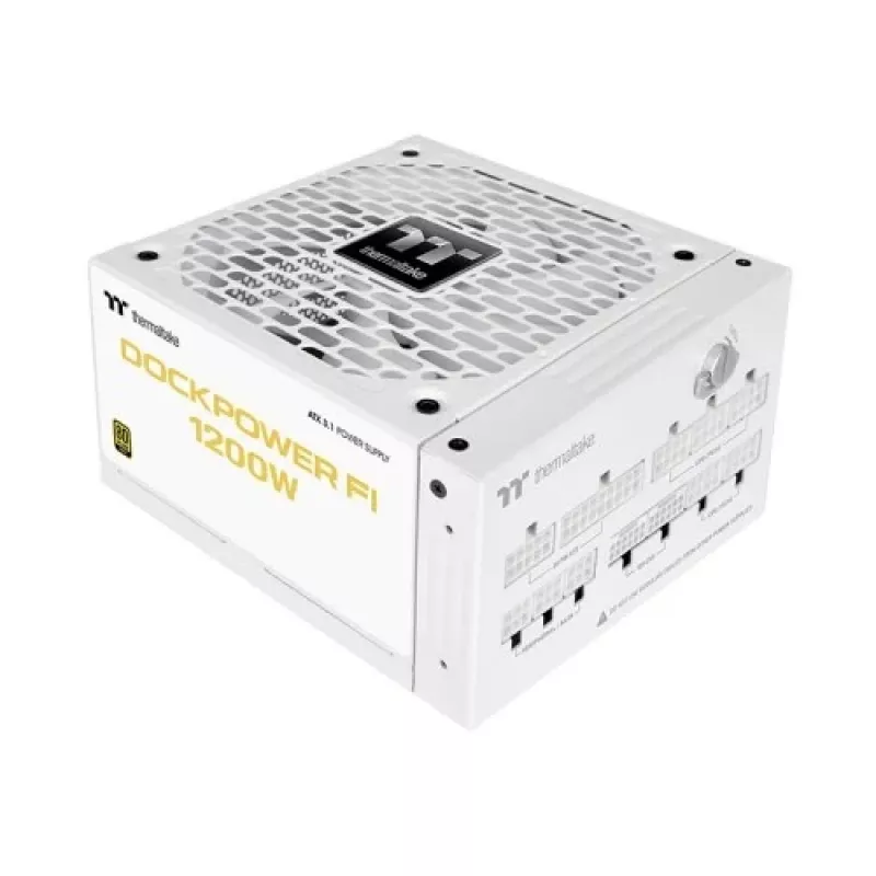 Thermaltake TT Dockpower FI 1200W Snow kompiuterio maitinimo šaltinis, 1200 W, 80 PLUS Gold, modulinis, baltas
