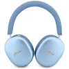Guess Metallic Effect Metal Script Logo ausinės ant ausų, Bluetooth, ENC, mėlynos spalvos