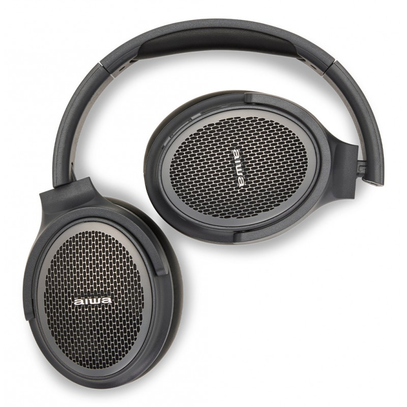 Aiwa HST-250BT belaidės ausinės su mikrofonu, pilkos, 3,5 mm, Bluetooth 5.0