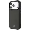 Dėklas Mercedes Leather Mesh with Bow Line MagSafe telefonui iPhone 18 Pro / 17 Pro, antracito atspalvio