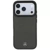 Dėklas Mercedes Leather Mesh with Bow Line MagSafe telefonui iPhone 18 Pro / 17 Pro, antracito atspalvio