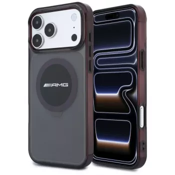 Mercedes AMG00130 AMG IML Transparent Bicolor Block MagSafe dėklas telefonui iPhone 18 Pro Max / 17 Pro Max, juodas / bordo