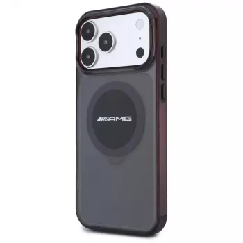 Mercedes AMG00130 AMG IML Transparent Bicolor Block MagSafe dėklas telefonui iPhone 18 Pro Max / 17 Pro Max, juodas / bordo