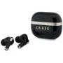 Guess Glossy Gold LinePrinted Classic Logo TWS ausinės, juodos spalvos