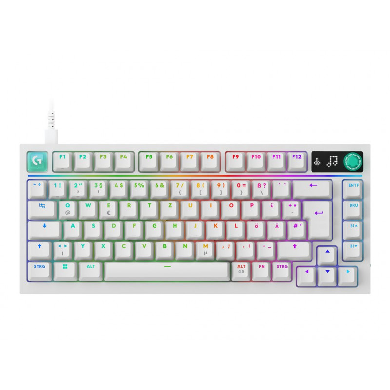 Logitech G316 X 75 laidinė mechaninė žaidimų klaviatūra, taktilinė, balta, US International