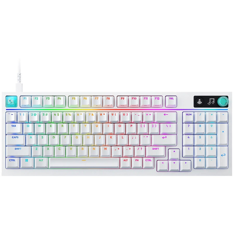Logitech G316 X 75 laidinė mechaninė žaidimų klaviatūra, taktilinė, balta, US International
