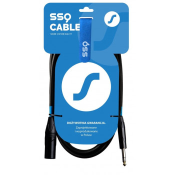 SSQ JSXM10 SS-1462 garso laidas, Jack stereo - XLR 3 kontaktų kištukas, 10 m, juodas