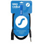 SSQ JSXM10 SS-1462 garso laidas, Jack stereo - XLR 3 kontaktų kištukas, 10 m, juodas
