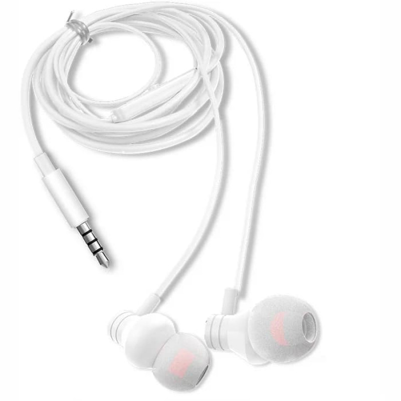 AIWA ESTM-50WT stereo ausinės į ausis su mikrofonu, baltos spalvos