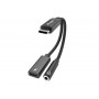 Equip 133470 USB-C – 3,5 mm (3 kontaktų) adapteris su DAC, 0,12 m, juodas