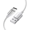 Ugreen US288 kabelis iš USB į USB-C, 3 m ilgio, baltos spalvos