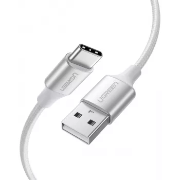 Ugreen US288 kabelis iš USB į USB-C, 3 m ilgio, baltos spalvos