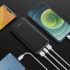 Veger A10 (W1065) nešiojamas akumuliatorius, 10000 mAh, 5 V 2 A, juodos spalvos
