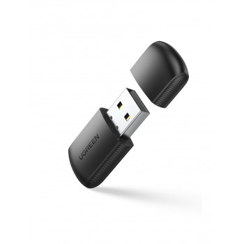 Ugreen išorinis dviejų juostų USB tinklo adapteris, WiFi 11ac AC650, juodos spalvos (CM448)