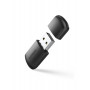 Ugreen išorinis dviejų juostų USB tinklo adapteris, WiFi 11ac AC650, juodos spalvos (CM448)