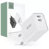 Tech-Protect C35W tinklo įkroviklis su 2 jungtimis, PD 35 W, baltas