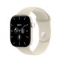 Apple Watch Series 12 GPS + Cellular 42 mm išmanusis laikrodis, perlų baltos spalvos keramikos korpusas, smėlio spalvos sportinė apyrankė, M/L