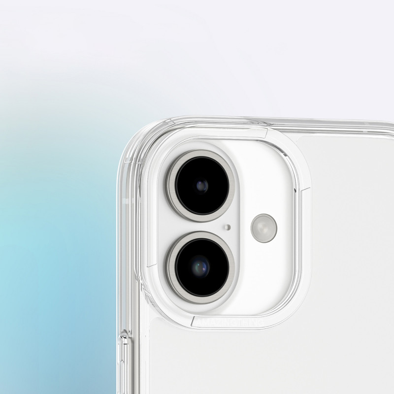 AmazingThing Minimal Case dėklas iPhone 16 Plus telefonui, skaidrus