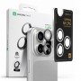 AmazingThing AR Aluminum 3 Lens Glass kameros objektyvų apsauga su rėmeliu iPhone 16 Pro / 16 Pro Max telefonams, juoda