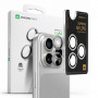 AmazingThing AR Aluminum 3 Lens Glass kameros objektyvų apsauga su rėmeliu iPhone 16 Pro / 16 Pro Max telefonams, sidabrinė