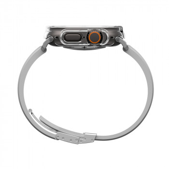AmazingThing Minimal apsauginis dėklas Apple Watch Ultra 3 / Ultra 4 49 mm laikrodžiui, skaidrus
