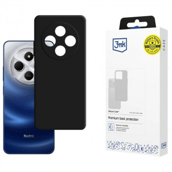 3MK Silicone Case dėklas telefonui Xiaomi Redmi 14C / Redmi A4 5G, juodas