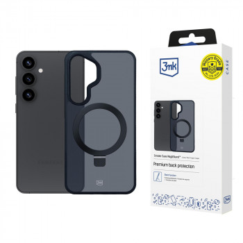 3MK Smoke Case Mag&Stand dėklas telefonui Samsung Galaxy S25+, juodas