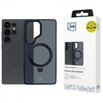 3MK Smoke Case Mag&Stand dėklas telefonui Samsung Galaxy S25 Ultra, juodas