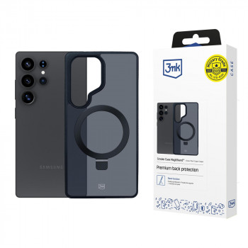 3MK Smoke Case Mag&Stand dėklas telefonui Samsung Galaxy S25 Ultra, juodas