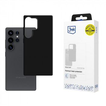 3MK Silicone Case juodas silikoninis dėklas telefonui Samsung Galaxy S25 Ultra