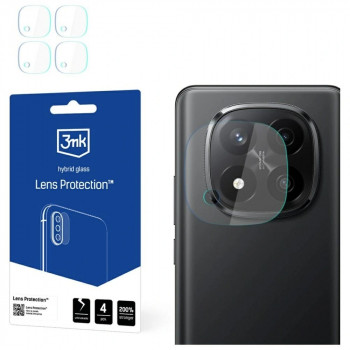 3MK Lens Protection kameros objektyvo apsauginis hibridinis stiklas telefonui Xiaomi Redmi Note 14 Pro+ (4 vnt.)