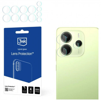 3MK Lens Protection hibridinis stiklas kamerai Xiaomi Redmi Note 14 4G (4 vnt.)