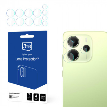 3MK Lens Protection hibridinis stiklas kamerai Xiaomi Redmi Note 14 4G (4 vnt.)