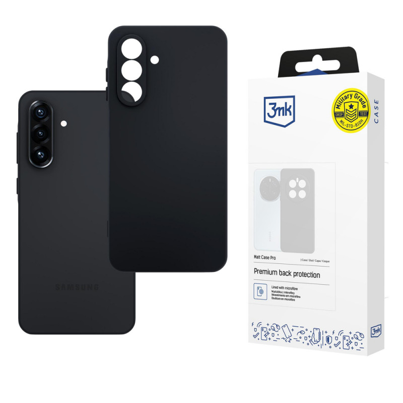 3MK Matt Case Pro telefono dėklas Samsung Galaxy A26 5G, juodas