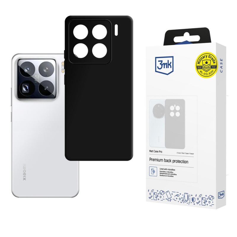 3MK Matt Case Pro dėklas telefonui Xiaomi 15 Pro, juodas