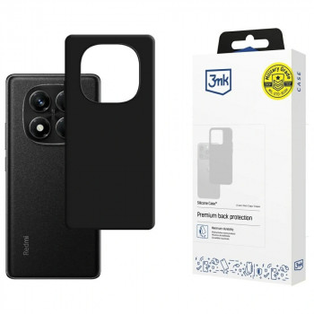 3MK Silicone Case silikoninis dėklas, skirtas Xiaomi Redmi Note 14 Pro 5G, juodas
