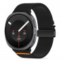 Tech-Protect Nylon Clasp dirželis laikrodžiui Samsung Galaxy Watch 8 / 9 / Classic 40 / 44 / 46 mm, juodas