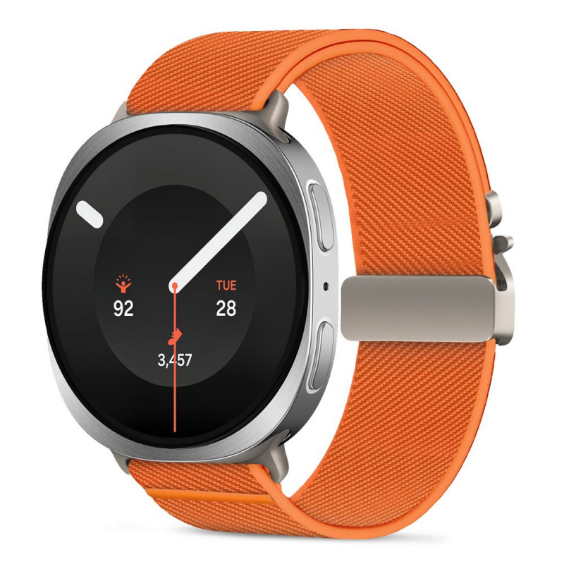 Tech-Protect Nylon Clasp dirželis laikrodžiui Samsung Galaxy Watch 8 / 9 / Classic 40 / 44 / 46 mm, oranžinis