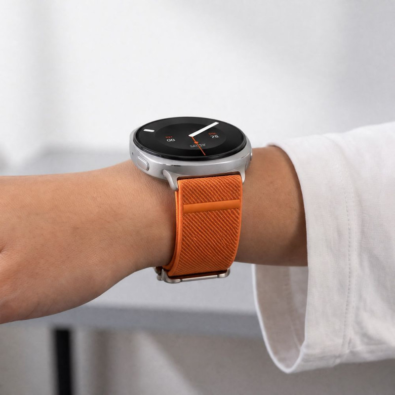 Tech-Protect Nylon Clasp dirželis laikrodžiui Samsung Galaxy Watch 8 / 9 / Classic 40 / 44 / 46 mm, oranžinis
