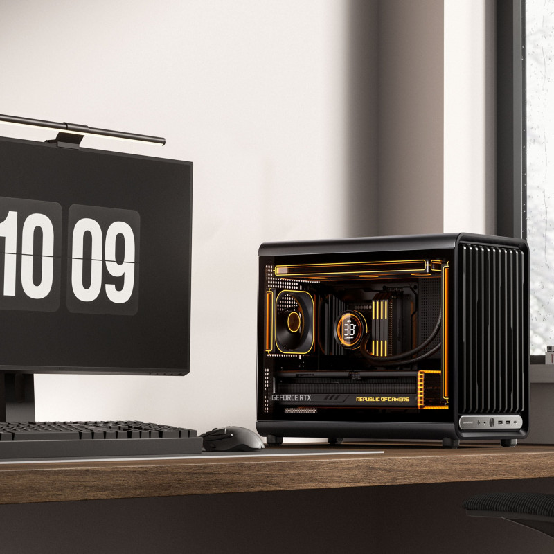 Jonsbo D33 STD kompiuterio dėžė, nedidelė, mATX, grūdintas stiklas, juoda (D33 STD BLACK)