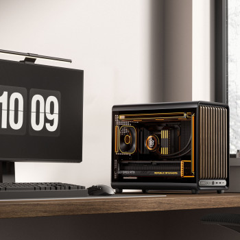 Jonsbo D33 Wood kompiuterio dėžė, Micro-ATX, mATX, grūdintas stiklas, juoda, medis