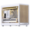 Jonsbo D33 Wood kompiuterio dėžė, nedidelė, mATX, grūdintas stiklas, balta, medis (D33 WD/WHITE)